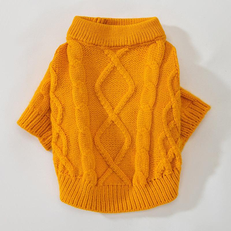 Cozy Knitted Ribbed Pet Sweater For Small Dogs And Cats