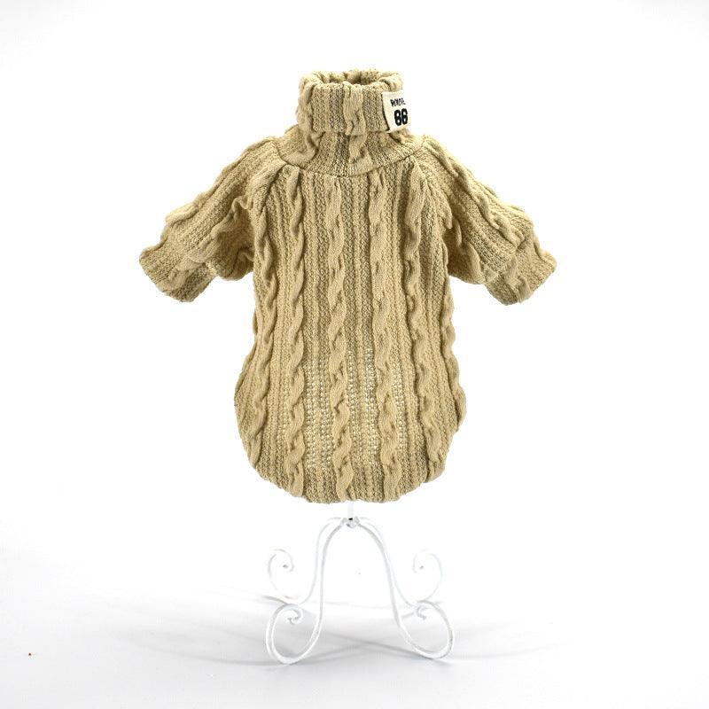 Cozy Knitted Turtleneck Sweater For Pets - Winter Warmth For Dogs And Cats