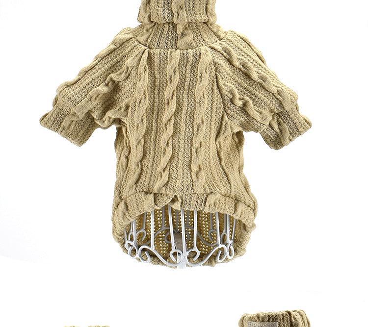 Cozy Knitted Turtleneck Sweater For Pets - Winter Warmth For Dogs And Cats