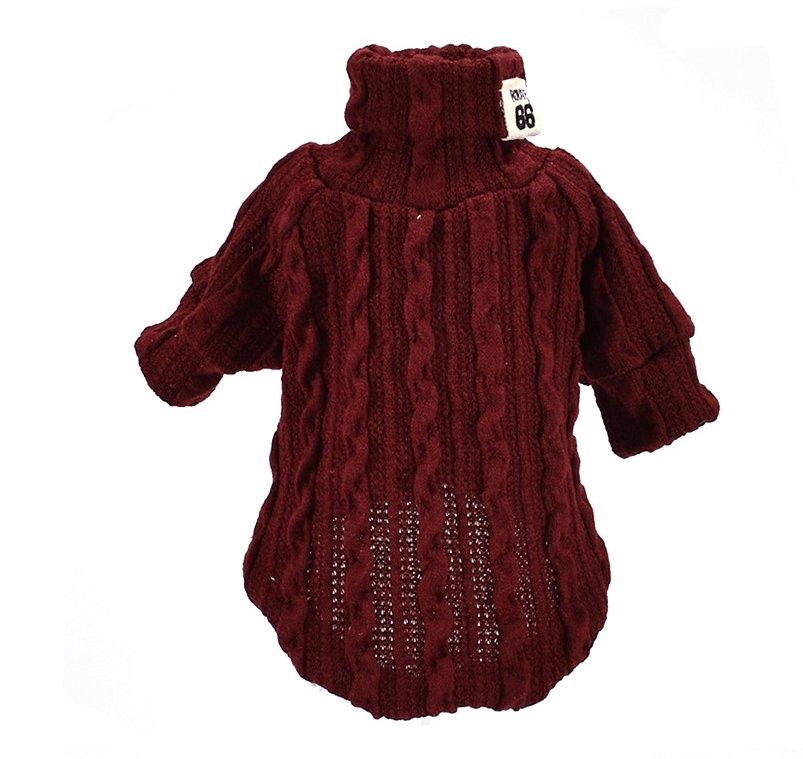 Cozy Knitted Turtleneck Sweater For Pets - Winter Warmth For Dogs And Cats