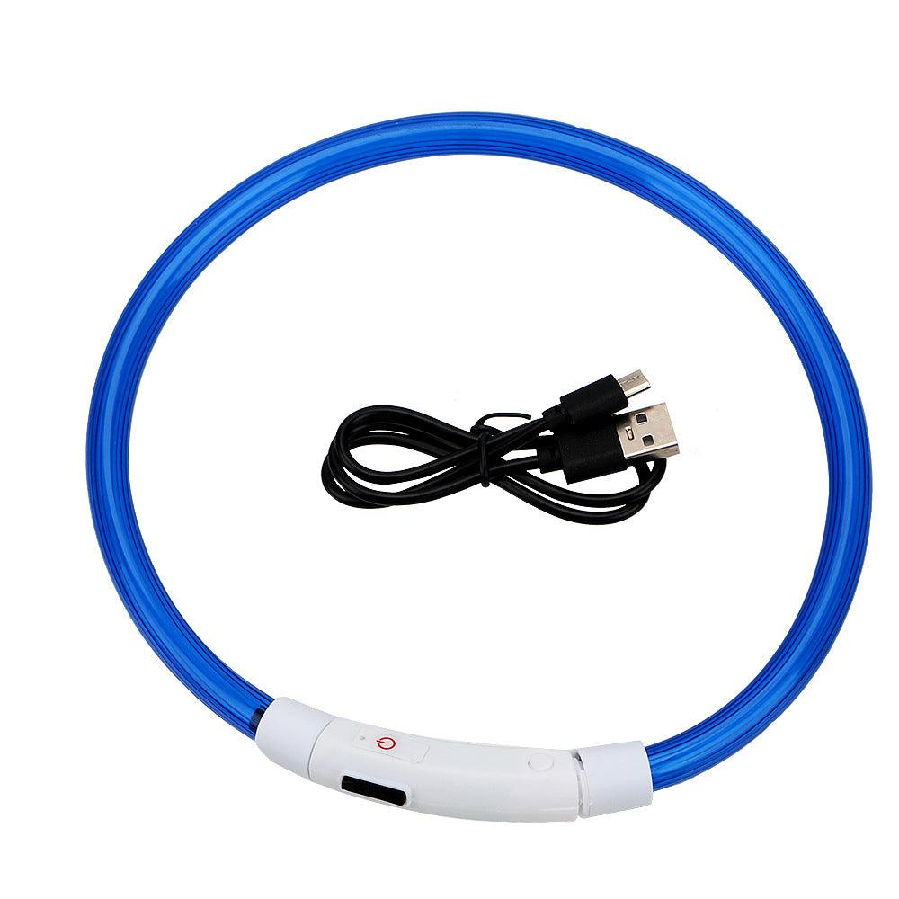 Usb Rechargeable Glow-In-The-Dark Pet Collar With Three Flashing Modes-5